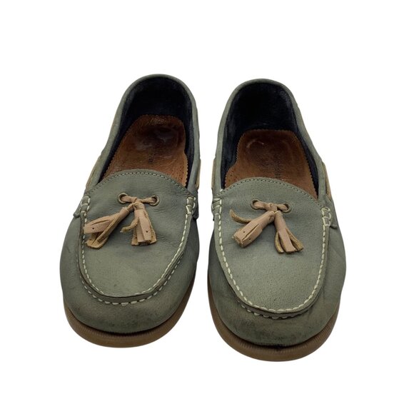 Eric Michael Green Leather Tassel Loafers Women EU 40 Comfy Casual Slip-On Shoe - Picture 2 of 5
